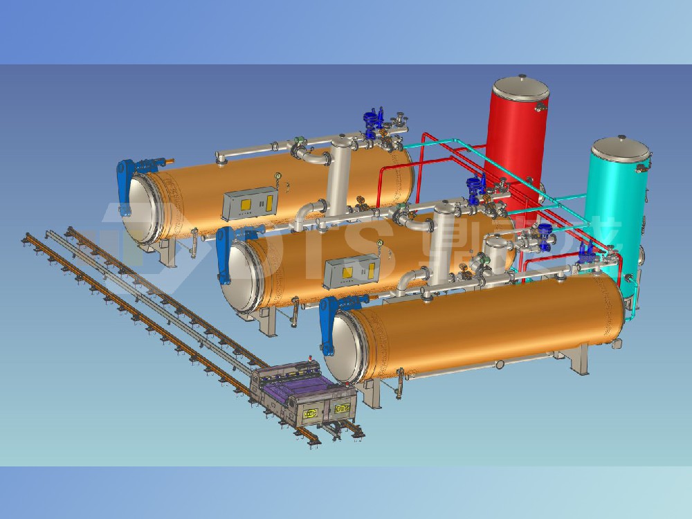 整套殺菌生產(chǎn)線現(xiàn)場(chǎng)三維圖